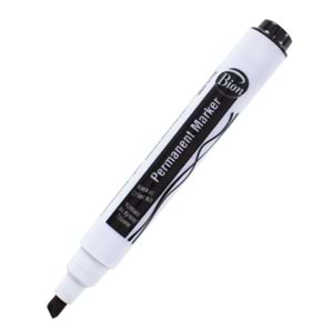 Bion Permanent Marker Kalem Siyah Kesik Uç