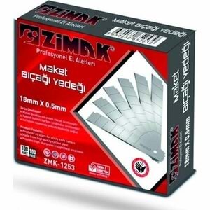 Zimak Maket Bıçağı Yedeği Büyük 0.5mmX18mm