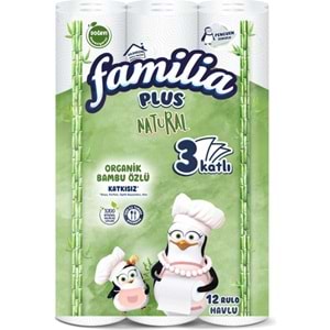Familia Plus Natural 3 Katlı Kağıt Havlu 12 li
