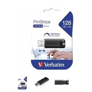 Verbatim 128GB PinStripe USB 3.0 flash Bellek