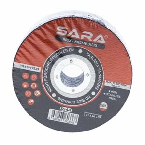 Sara İnox Metal Kesme Diski 115x1.0x22.23mm S544 1654