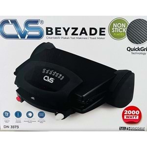 CVS DN 3573 BEYZADE ÇIKARILABİLİR PLAKALI TOST MAKİNESİ