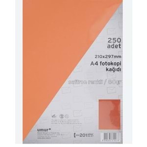Umur Fotokopi Kağıdı A4 Renkli 100 Lü Saffron 30009954