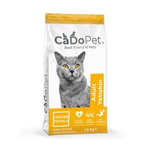 CADOPET KEDİ MAMASI TAVUKLU 1,5 KG