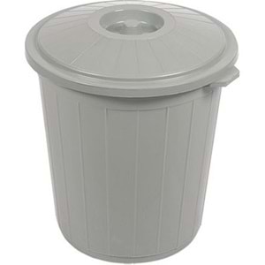 Hür Life GRİ Plastik Çöp Kovası 90lt - Jumbo