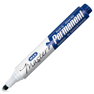 MAS PERMANENT MARKER KALEM - KESİK UÇ - MAVİ