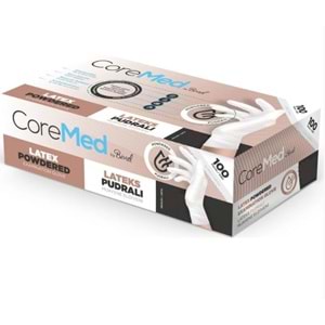COREMED LATEX PUDRALI ELDİVEN 100 LÜ S BEDEN