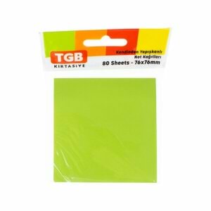 Tgb Post-İt Notluk Yapışkanlı Kare 76X76 Yeşil