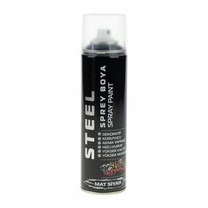 Steel Sprey Boya 200ml Mat Siyah