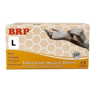 BRP Pudralı Lateks Eldiven L Beden 100 lü
