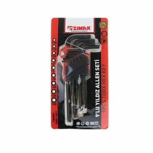 Zimak Alyan Seti Yıldız 9 Parça Kartelalı 180mm Uzun ZMK