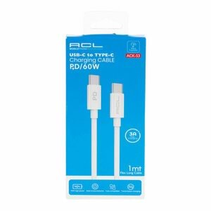 Acl Kablo USB Şarj-Veri Type-C 60W 3A 1mt ACK-53 5780