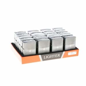 Çakmak Metal Benzinli Silver Kabartmalı zippo