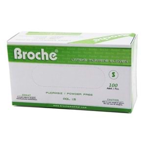 Broche LATEKS PUDRASIZ MUAYENE ELDİVENİ S BEDEN 100 LÜ