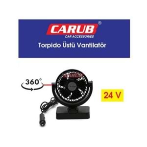 CARUB VANTİLATÖR 24V TORPİDO ÜSTÜ TEKLİ FAN AYARLI