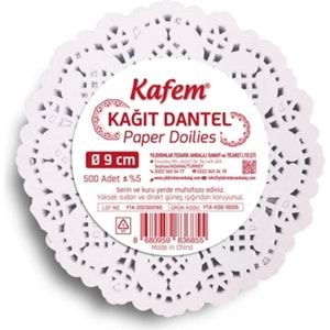 KAFEM KAĞIT DANTEL ÇAY BARDAĞI ALTLIĞI 500 LÜ