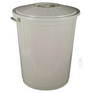 ÇERİSAN GRİ ÇÖP KOVASI YUVARLAK 70 LT