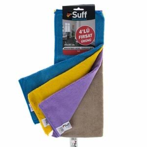 Suff Genel Temizlik Bezi Mikrofiber Gül Bez 4Lü 40x30 A02-4030-250 1653