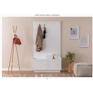 HENRY DOLAPLI PANELLİ AYAKKABILIK BEYAZ RENK