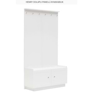 HENRY DOLAPLI PANELLİ AYAKKABILIK BEYAZ RENK