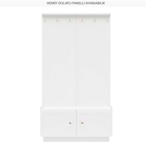 HENRY DOLAPLI PANELLİ AYAKKABILIK BEYAZ RENK