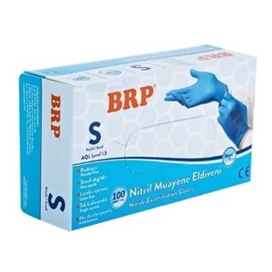 Brp Nitril Pudrasız Muayene Eldiveni Mavi S BEDEN 100 lü