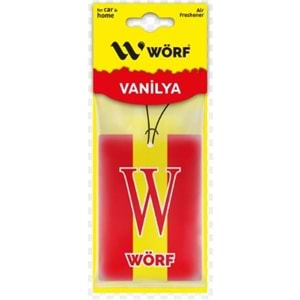 WÖRF KARTON OTO KOKU VANİLYA SARI KIRMIZI