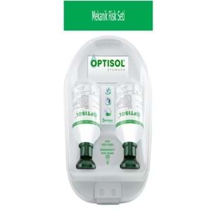 OPTİSOL İstasyonlu Göz Yıkama Solüsyonu & Göz Duşu Yeşil/Toz İçin 500 ML - 2 'Li