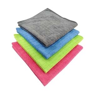 SİLVİA MİKROFİBER GENEL TEMİZLİK BEZİ KARELİ 40X40 CM