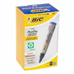 Bic Permanent Market Kalem 3.7-5.5Mm Kesik Uç Mavi