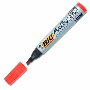 Bic Permanent Market Kalem 3.7-5.5Mm Kesik Uç Kırmızı