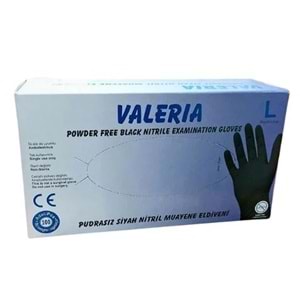 VALERİA PUDRASIZ NİTRİL ELDİVEN SİYAH L BEDEN 100 LÜ