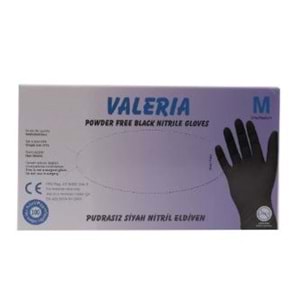 VALERİA PUDRASIZ SİYAH NİTRİL ELDİVEN 100 LÜ