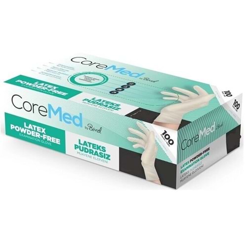 CoreMed Lateks Pudrasız L Eldiven 100 lü Paket