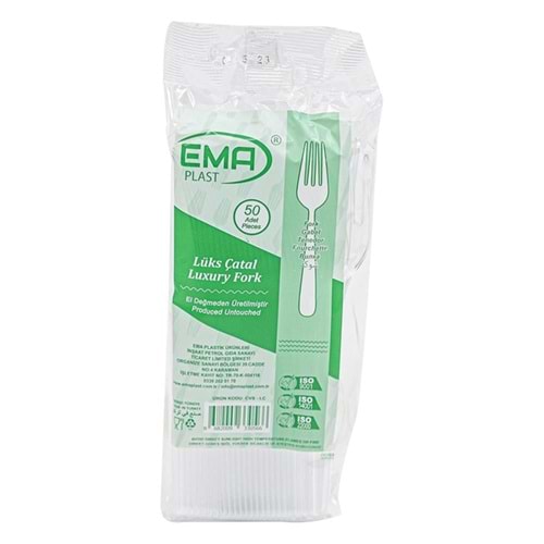 EMA PLAST PLASTİK LÜKS ÇATAL 50 li