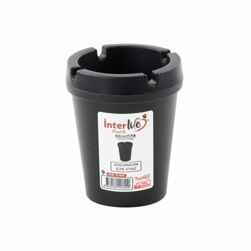 İnterlife Küllük Kokusuz Plastik Yuvarlak G-600 6009
