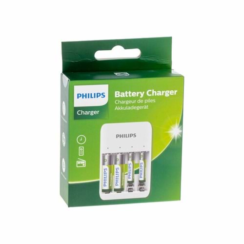 Philips Pil Şarj Makinesi AA/AAA 4 Lü Micro USBSNMZ-PHL SCB4013NB/00 0716