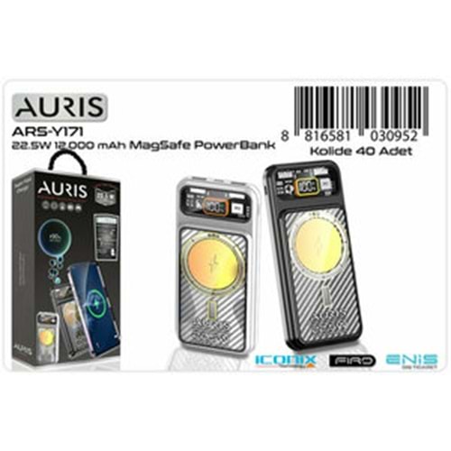 Auris Powerbank Magsafe 12.000 Mah. ARS-Y171 0952