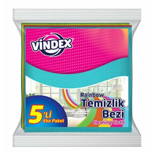Vindex Rainbow Temizlik Bezi 5 Li
