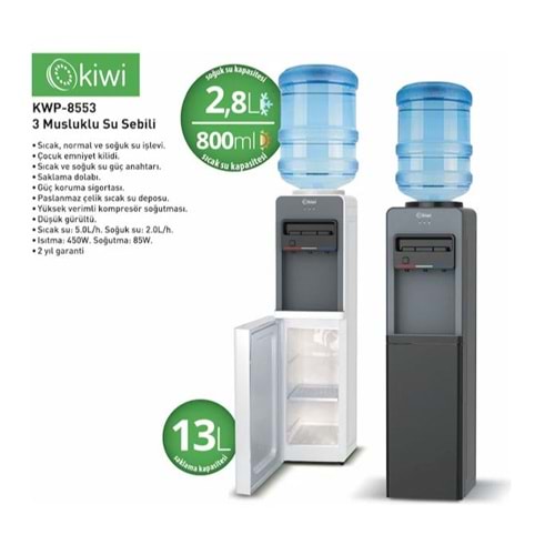 KİWİ KWP8553 SU SEBİLİ - ANTRASİT