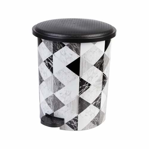 Merdem Çöp Kovası Pedallı Desenli 22Lt No.4 MRD154 1546