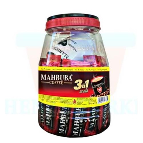 MAHBUBA 3 Ü 1 ARADA KAHVE BARDAK HEDİYELİ PLASTİK KAVANOZ 36 LI