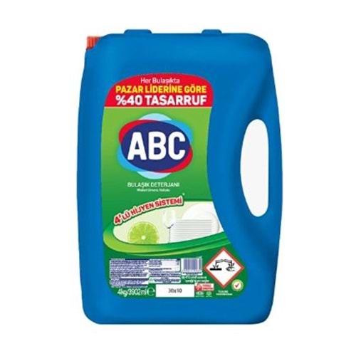 ABC Sıvı Bulaşık Deterjanı Limonlu 4 Kg