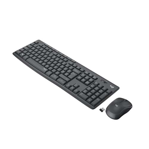 LOGİTECH MK295 Sessiz Kablosuz Türkçe Q Klavye Mouse Seti - Siyah