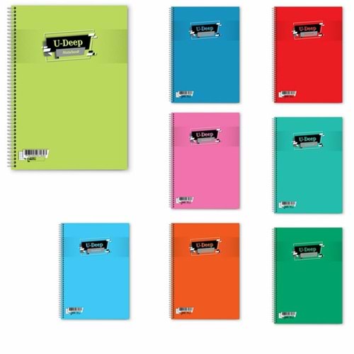U-Deep Spr.Pp Kapak Defter A4 120/1 2525-2754