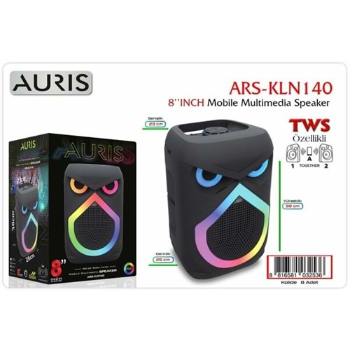 Auris Speaker Hoparlör Bluetoothlu 8İnç ARS-KLN140 2536