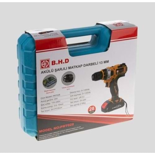 BHD 028 ŞARJLI MATKAP DARBELİ 13 MM 28 PCS