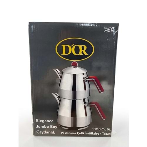 DOR CHEF ELEGANCE JUMBO ÇELİK ÇAYDANLIK XL METAL