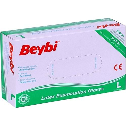 BEYBİ LATEKS PUDRALI MUAYENE ELDİVENİ 100 LÜ LARGE