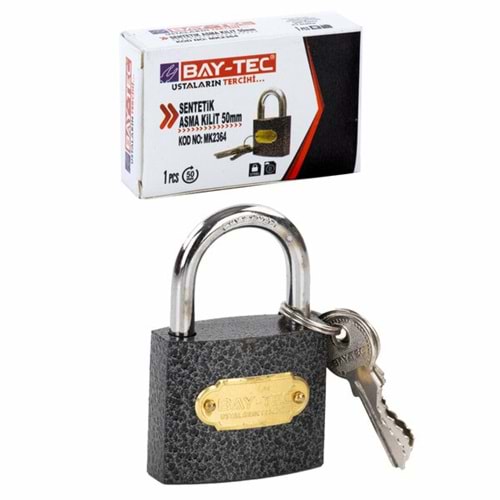 Baytec Trimax Asma Kilit Sentetik No.50mm Gri MK2364 2349